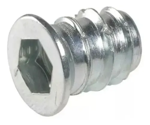 Tuerca Inserto Roscado Para Madera M6 50 Unidades